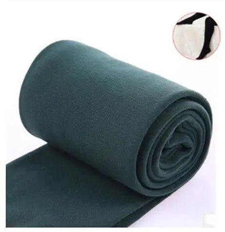 2023 Autumn Winter Woman Thick Warm Leggings Candy Color Brushed Charcoal Stretch Thermal Fleece Pants Trample Feet Leggings