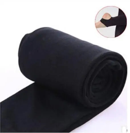 2023 Autumn Winter Woman Thick Warm Leggings Candy Color Brushed Charcoal Stretch Thermal Fleece Pants Trample Feet Leggings