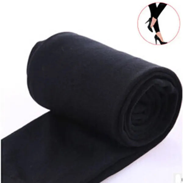 2023 Autumn Winter Woman Thick Warm Leggings Candy Color Brushed Charcoal Stretch Thermal Fleece Pants Trample Feet Leggings