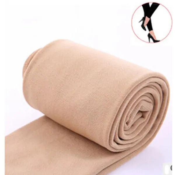2023 Autumn Winter Woman Thick Warm Leggings Candy Color Brushed Charcoal Stretch Thermal Fleece Pants Trample Feet Leggings
