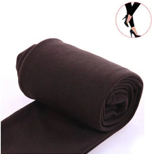 2023 Autumn Winter Woman Thick Warm Leggings Candy Color Brushed Charcoal Stretch Thermal Fleece Pants Trample Feet Leggings