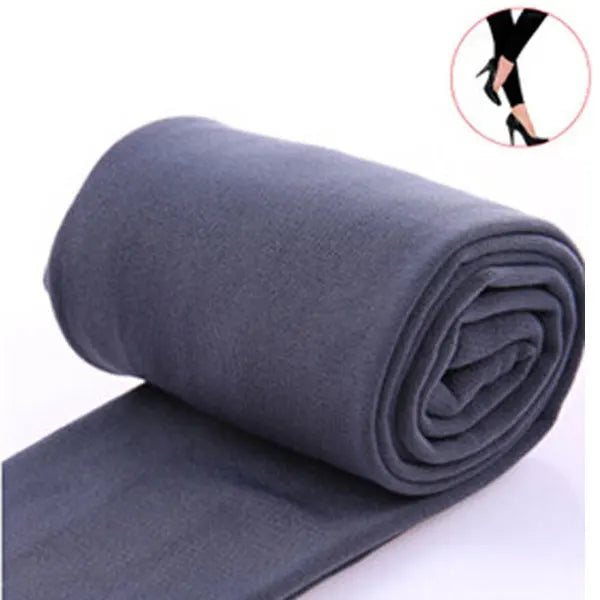 2023 Autumn Winter Woman Thick Warm Leggings Candy Color Brushed Charcoal Stretch Thermal Fleece Pants Trample Feet Leggings