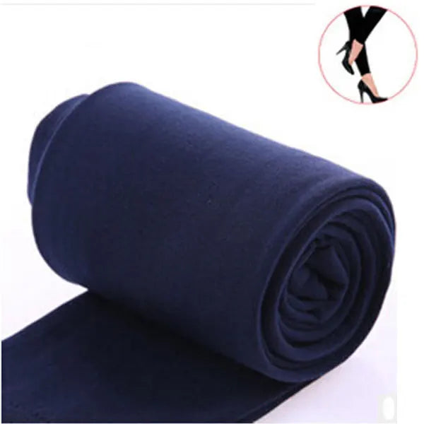 2023 Autumn Winter Woman Thick Warm Leggings Candy Color Brushed Charcoal Stretch Thermal Fleece Pants Trample Feet Leggings