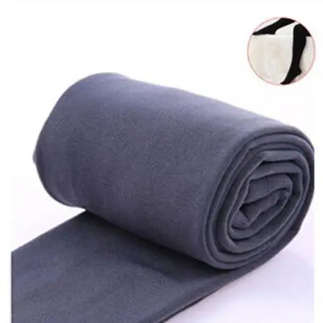 2023 Autumn Winter Woman Thick Warm Leggings Candy Color Brushed Charcoal Stretch Thermal Fleece Pants Trample Feet Leggings