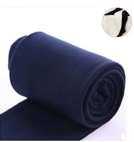 2023 Autumn Winter Woman Thick Warm Leggings Candy Color Brushed Charcoal Stretch Thermal Fleece Pants Trample Feet Leggings