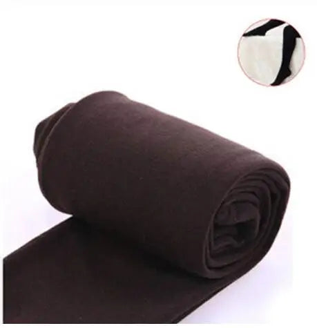 2023 Autumn Winter Woman Thick Warm Leggings Candy Color Brushed Charcoal Stretch Thermal Fleece Pants Trample Feet Leggings