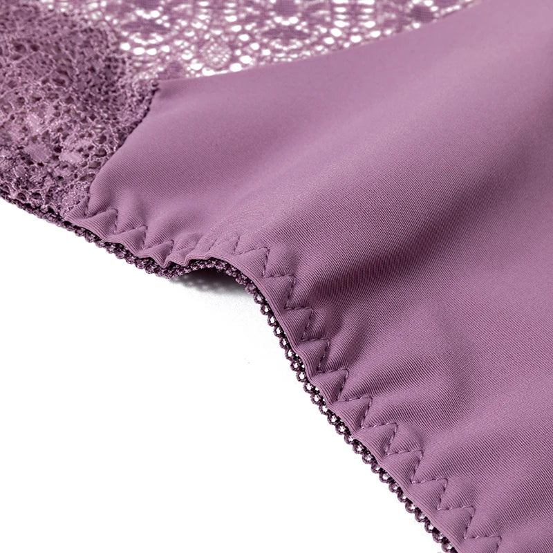 TrowBridge 4PCS/Set Women's Panties Fashion Elegant Lace Underwear Sexy Lingerie Female Breathable Briefs Comfortable Underpants