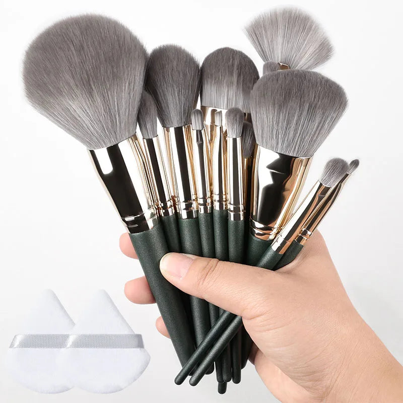 10/14Pcs Makeup Brushes Set EyeShadow Foundation Women Cosmetic Loose Powder Blush Super Soft Blending Make Up Brush Beauty Tool