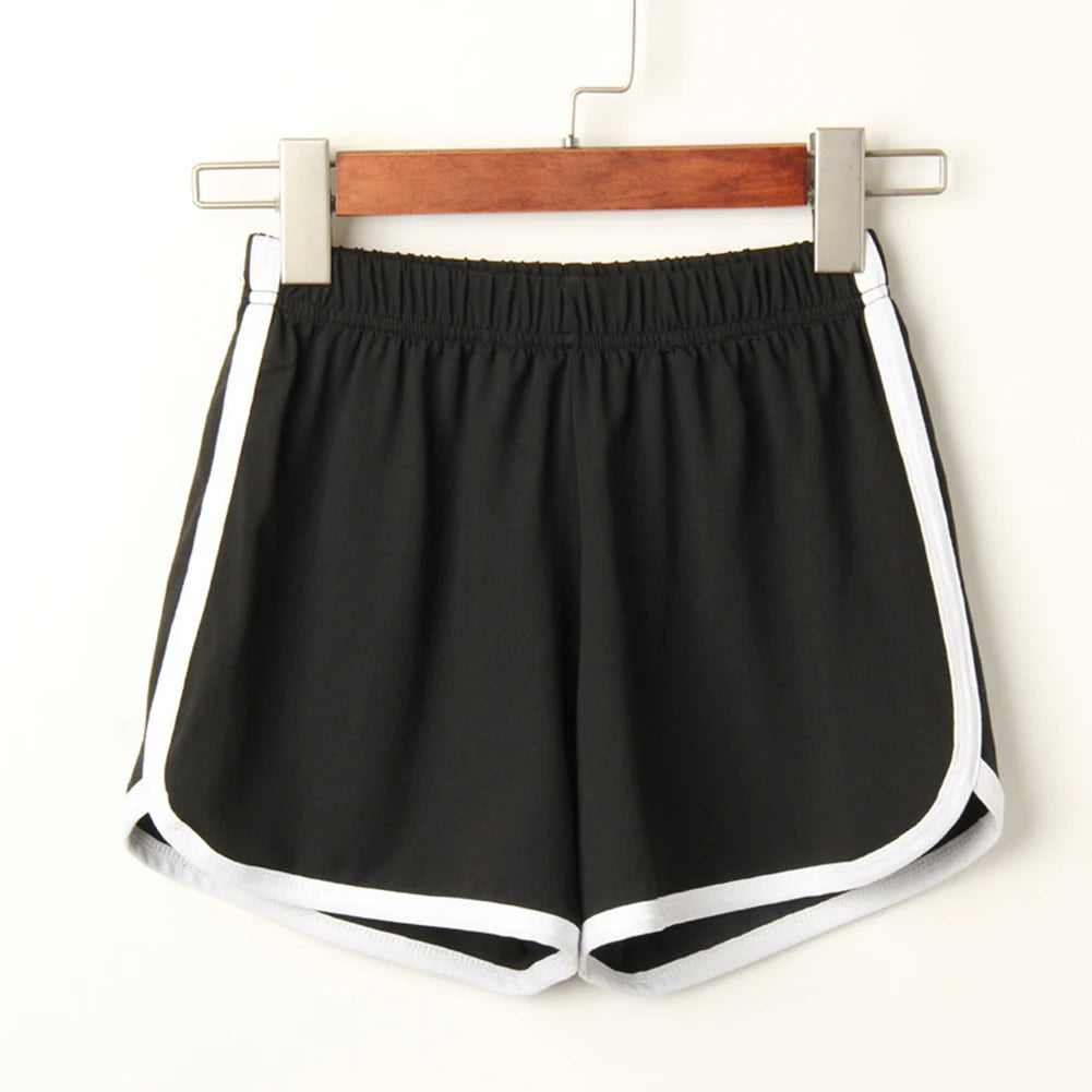 Women Sports Shorts Summer Shorts Casual Lady Elastic Waist Correndo Short Pants