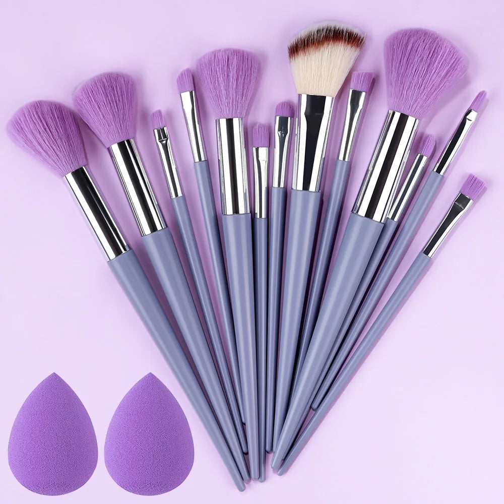 10/14Pcs Makeup Brushes Set EyeShadow Foundation Women Cosmetic Loose Powder Blush Super Soft Blending Make Up Brush Beauty Tool