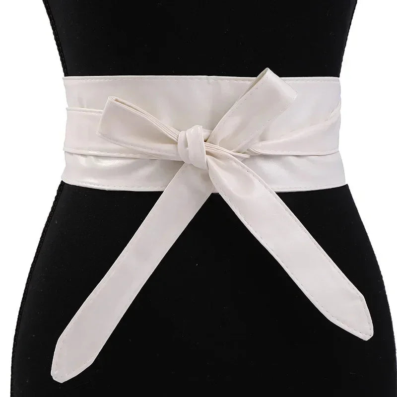 Women's Girdles Fashionable PU Wide Belts Solid Color Beautiful Belts Woman Tight Girdles Apparel Accessories