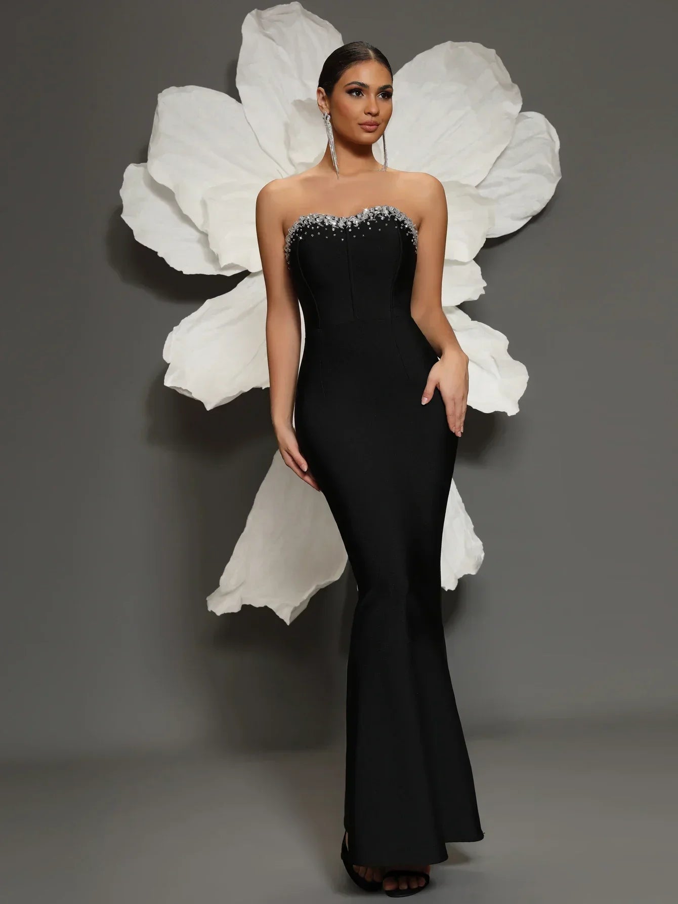 White Bandage Dress Luxury 2024 Bandage Dresses Woman High Quality Elegant Fashionable Dress Cocktail Party Evening Dress