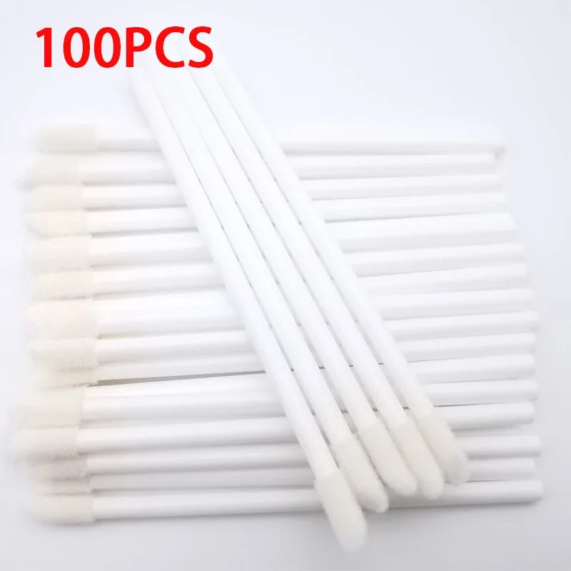 100PCS Disposable Lip Brushes Makeup Brush Eyelashes Extension Applicator Lipstick Wands Set Cosmetic Colourful Make Up Tools
