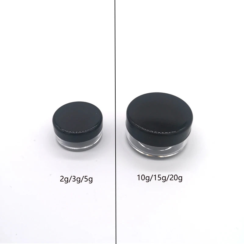 10Pcs Empty 2/3/5/10/15/20g Small Clear Plastic Cosmetic Jars w/ Lids Mini Travel Make Up Pots Container For Face Cream Lip Balm