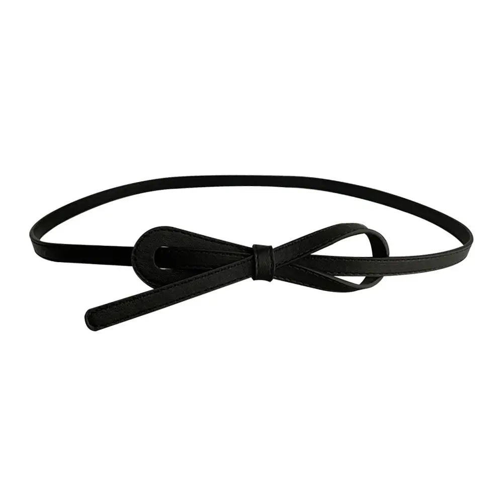 Thin Knot Belts For Women Soft Pu Leather Belt Straps Wild Long Dress Coat Accessories Lady Waistband