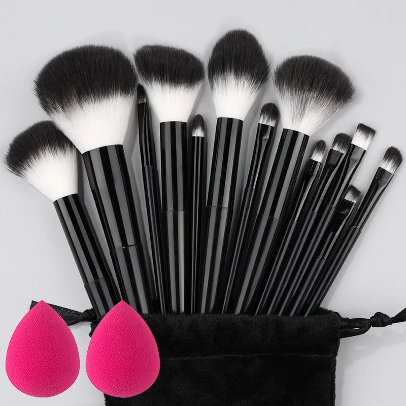10/14Pcs Makeup Brushes Set EyeShadow Foundation Women Cosmetic Loose Powder Blush Super Soft Blending Make Up Brush Beauty Tool