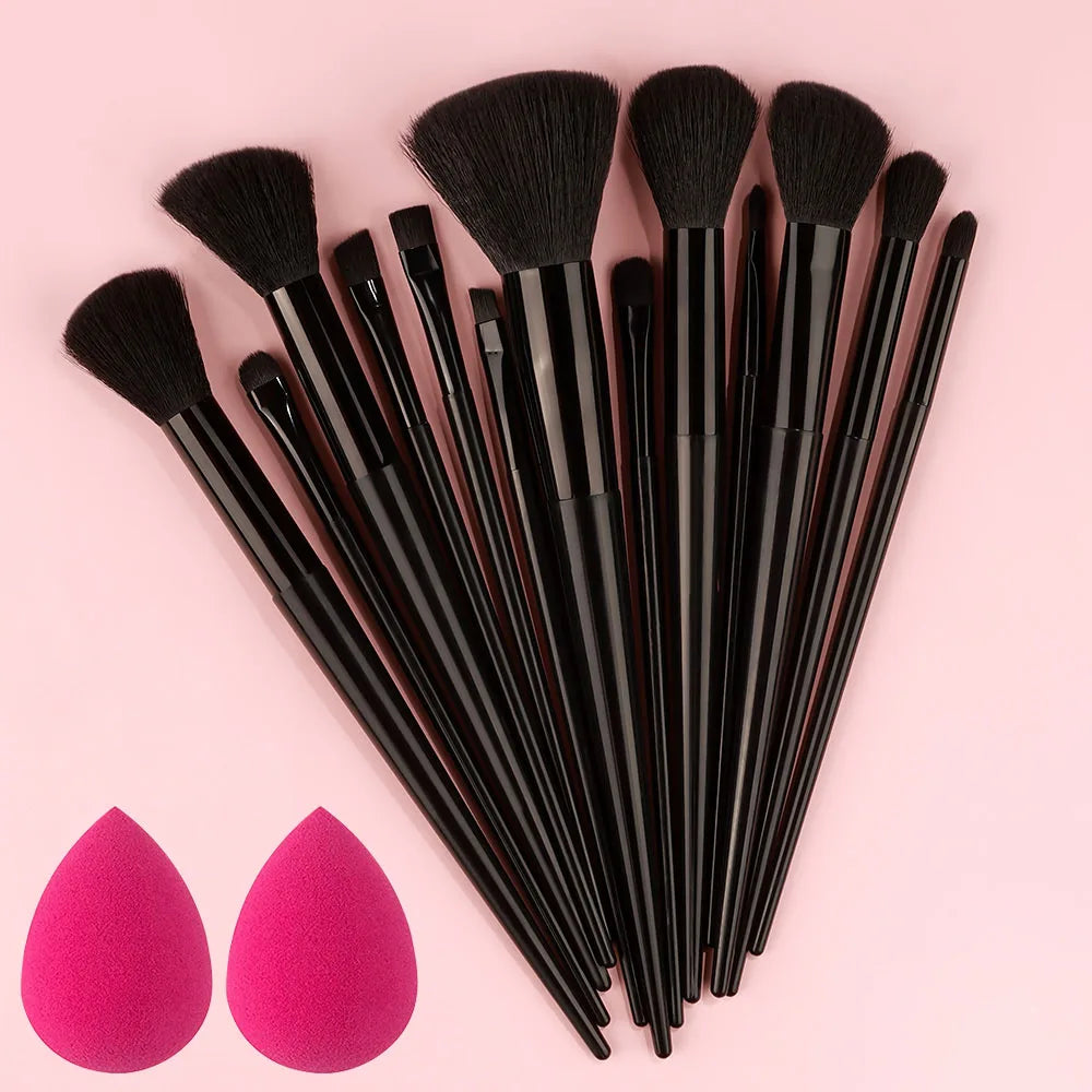 10/14Pcs Makeup Brushes Set EyeShadow Foundation Women Cosmetic Loose Powder Blush Super Soft Blending Make Up Brush Beauty Tool