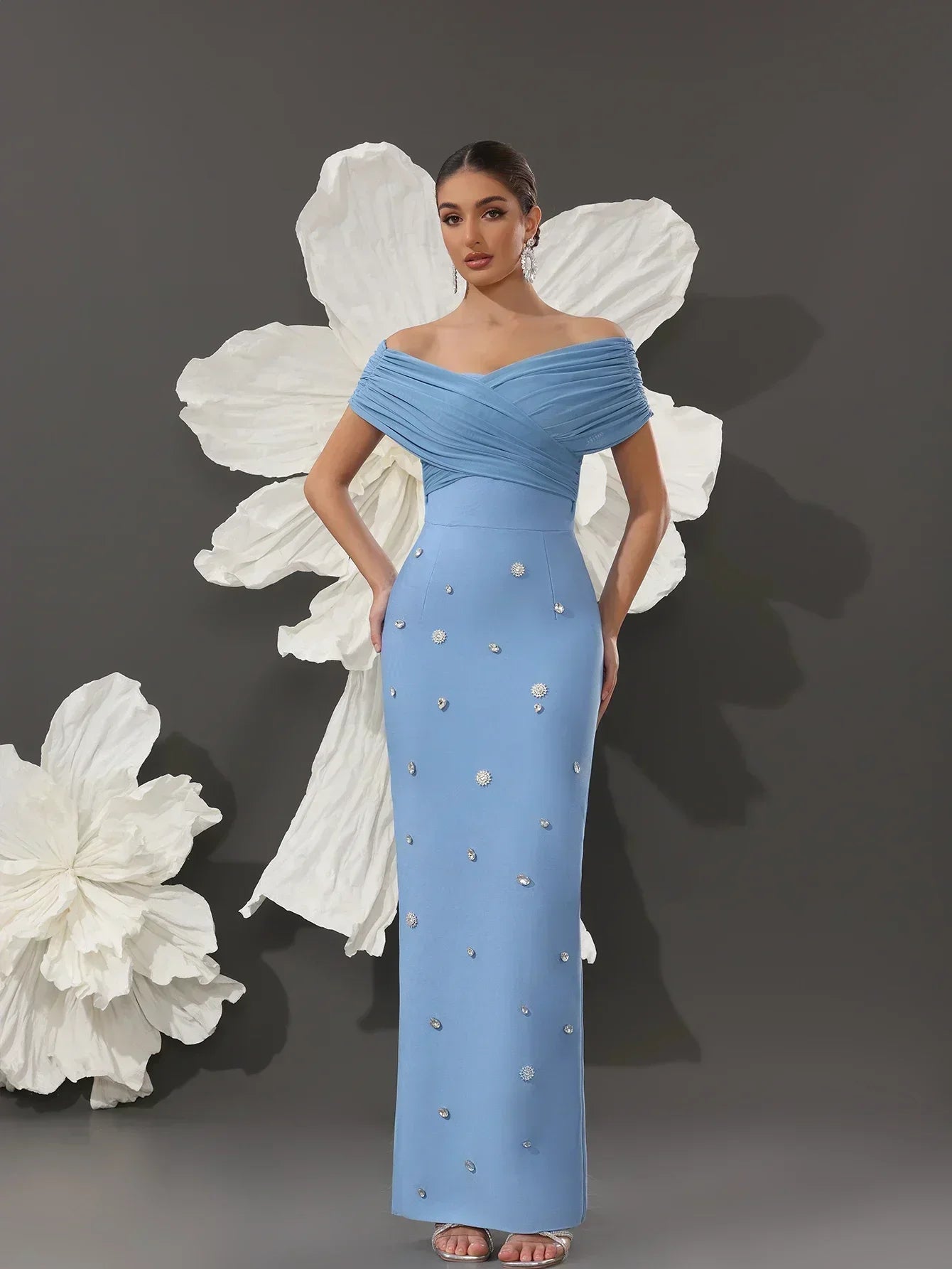 White Bandage Dress Luxury 2025 High Quality Bandage Dresses Elegant Party Dresses Woman Hem Slit Fashionable Evening Dress