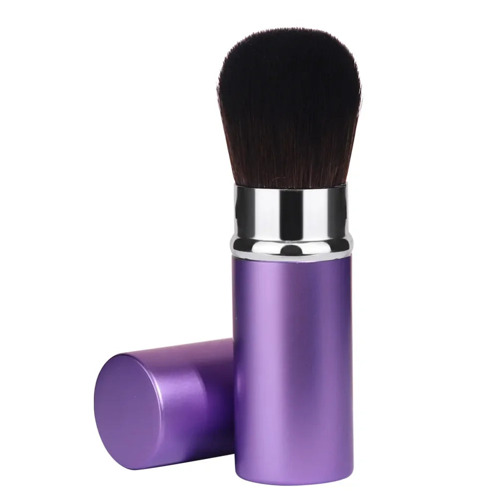 1 Pcs Retractable Makeup Brushes Powder Foundation Blending Blush Brush Make Up Cosmetics Brushes Female Metal Handle Brush