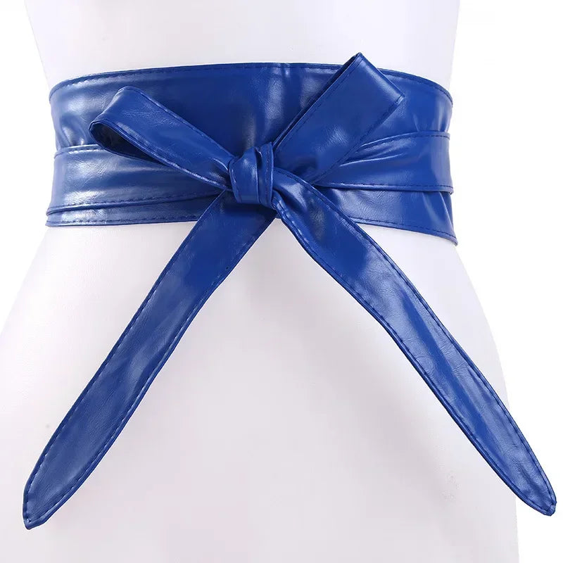 Women's Girdles Fashionable PU Wide Belts Solid Color Beautiful Belts Woman Tight Girdles Apparel Accessories