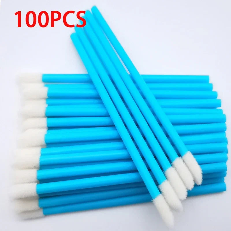 100PCS Disposable Lip Brushes Makeup Brush Eyelashes Extension Applicator Lipstick Wands Set Cosmetic Colourful Make Up Tools