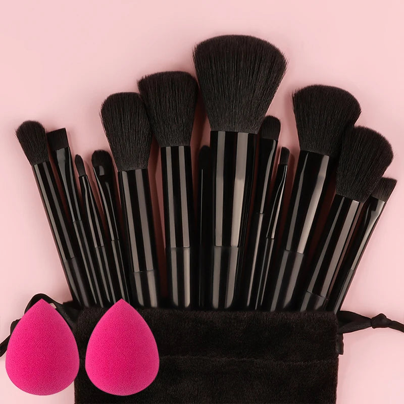 10/14Pcs Makeup Brushes Set EyeShadow Foundation Women Cosmetic Loose Powder Blush Super Soft Blending Make Up Brush Beauty Tool