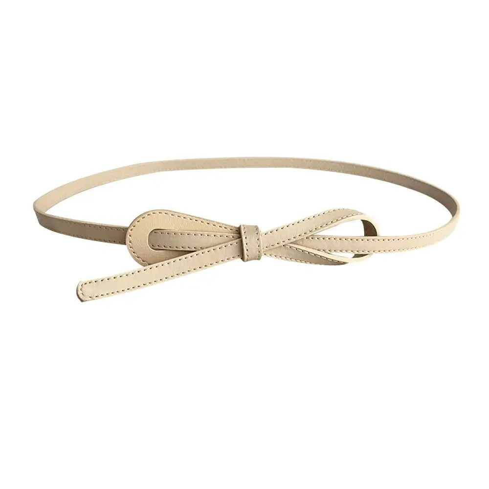 Thin Knot Belts For Women Soft Pu Leather Belt Straps Wild Long Dress Coat Accessories Lady Waistband