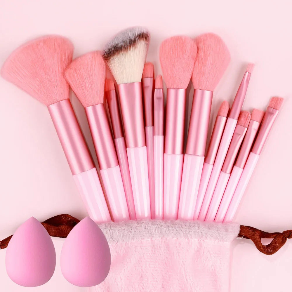 10/14Pcs Makeup Brushes Set EyeShadow Foundation Women Cosmetic Loose Powder Blush Super Soft Blending Make Up Brush Beauty Tool