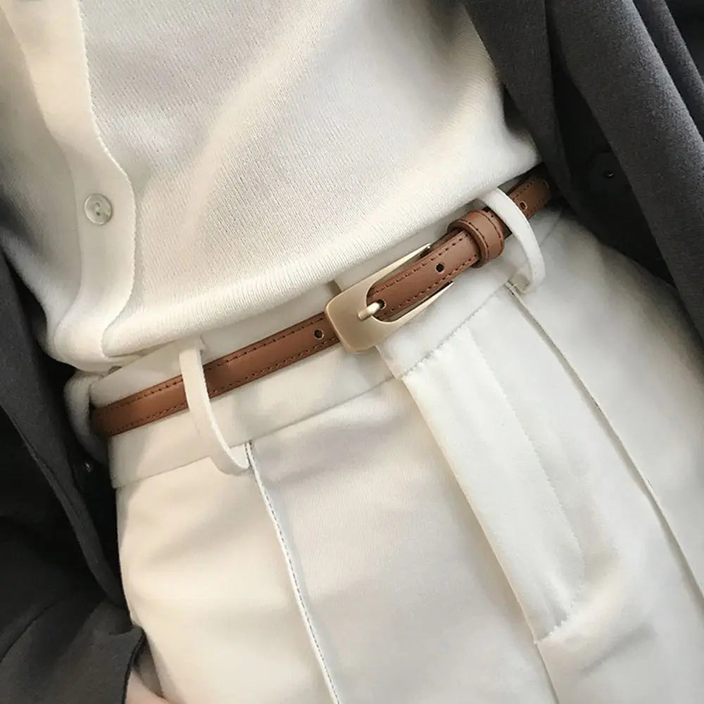 Vintage Female Casual Cowhide Braided Belt Pin Buckle Waistband Weave Waist Band Ladies Dress Leather Belt for Women Strap