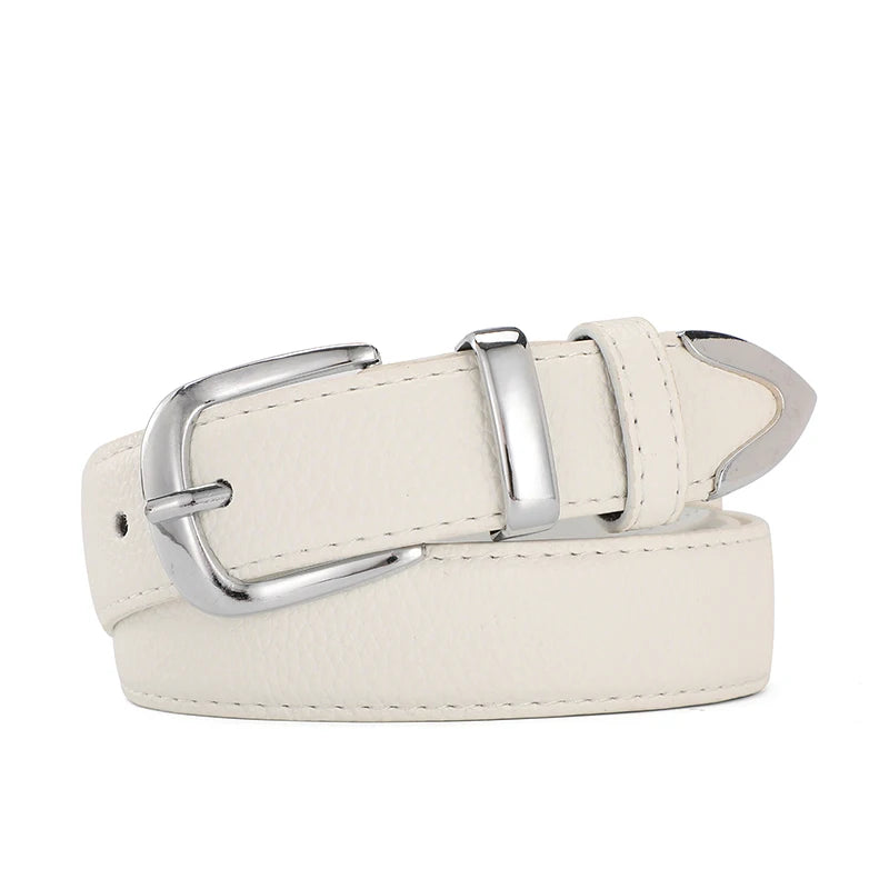 New Women Leather Belts High Quality Fashion Best Matching Dress Jeans Belts for Lady Women's Dress Luxury Designer Brand LB2146