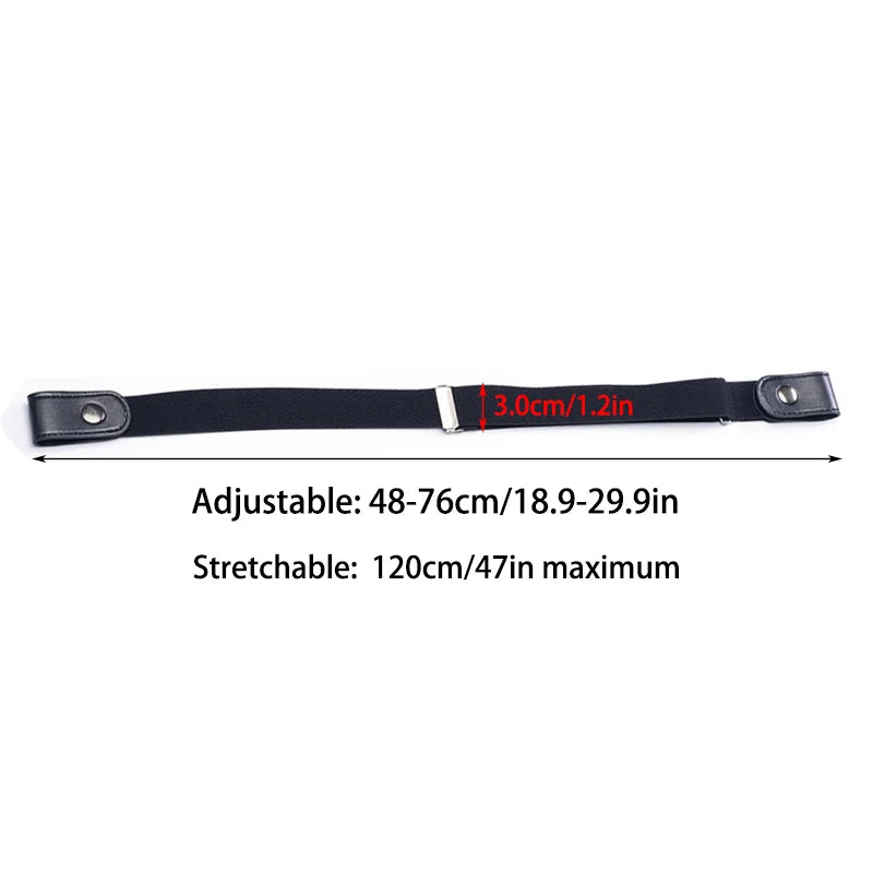Simple Fashionable Belt Invisible Elastic Versatile Clothing Decoration Jeans Buttonless Elastic Belt Men's Invisible Belt