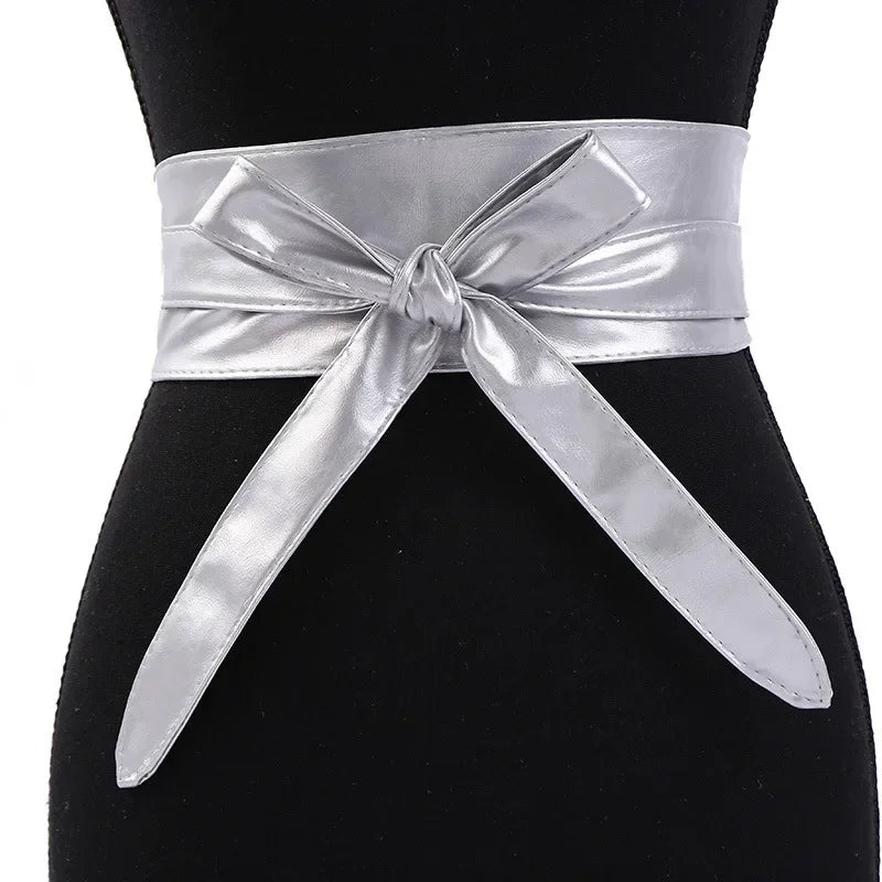 Women's Girdles Fashionable PU Wide Belts Solid Color Beautiful Belts Woman Tight Girdles Apparel Accessories
