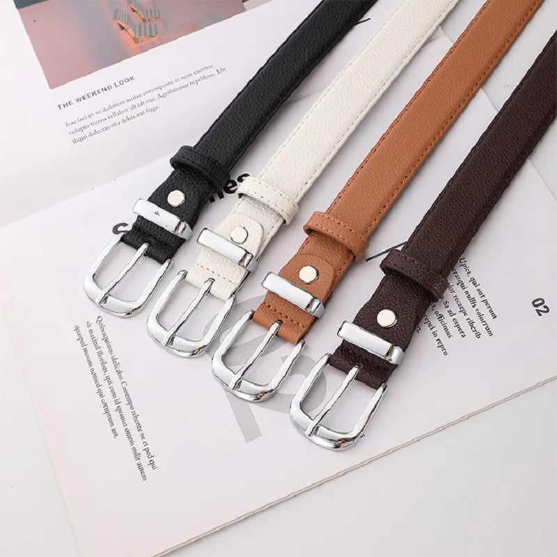 New Women Leather Belts High Quality Fashion Best Matching Dress Jeans Belts for Lady Women's Dress Luxury Designer Brand LB2146