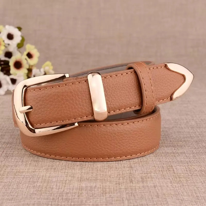 New Women Leather Belts High Quality Fashion Best Matching Dress Jeans Belts for Lady Women's Dress Luxury Designer Brand LB2146