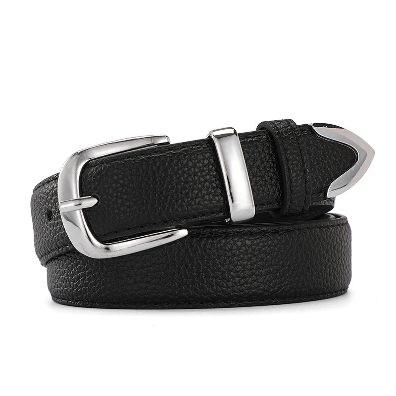 New Women Leather Belts High Quality Fashion Best Matching Dress Jeans Belts for Lady Women's Dress Luxury Designer Brand LB2146