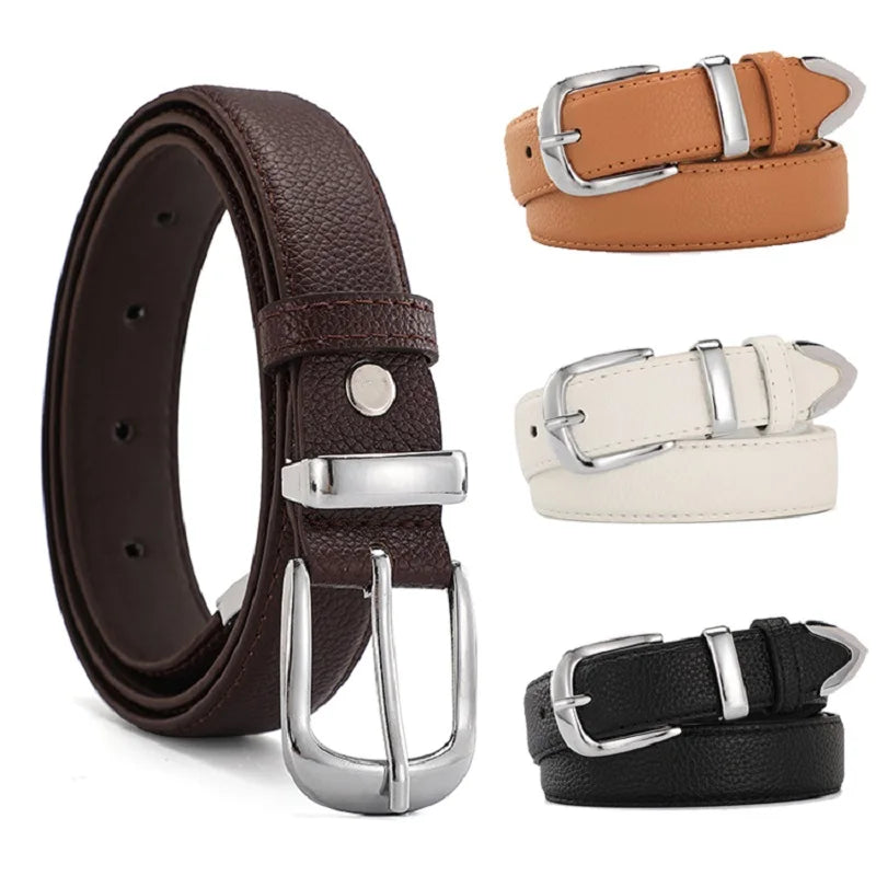 New Women Leather Belts High Quality Fashion Best Matching Dress Jeans Belts for Lady Women's Dress Luxury Designer Brand LB2146
