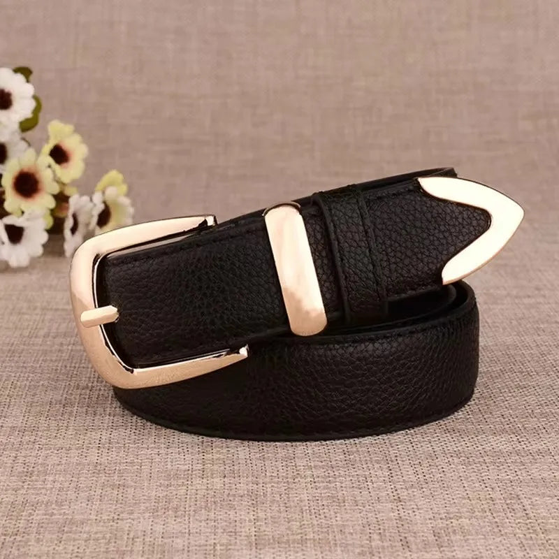 New Women Leather Belts High Quality Fashion Best Matching Dress Jeans Belts for Lady Women's Dress Luxury Designer Brand LB2146