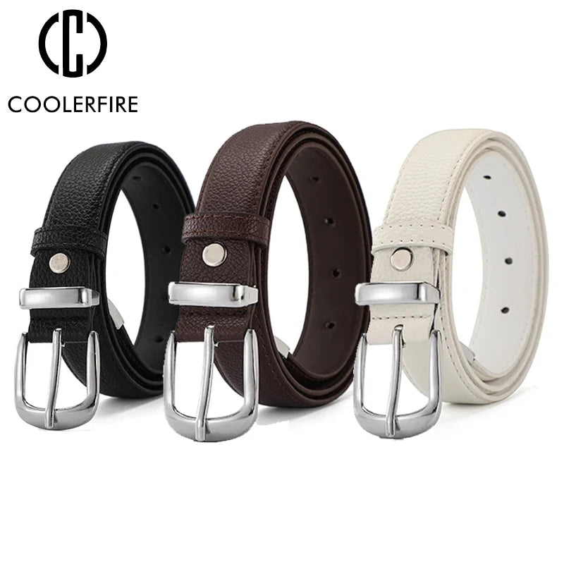 New Women Leather Belts High Quality Fashion Best Matching Dress Jeans Belts for Lady Women's Dress Luxury Designer Brand LB2146