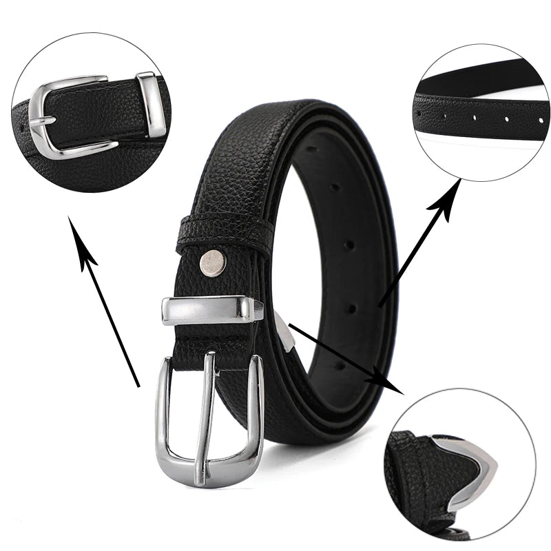 New Women Leather Belts High Quality Fashion Best Matching Dress Jeans Belts for Lady Women's Dress Luxury Designer Brand LB2146