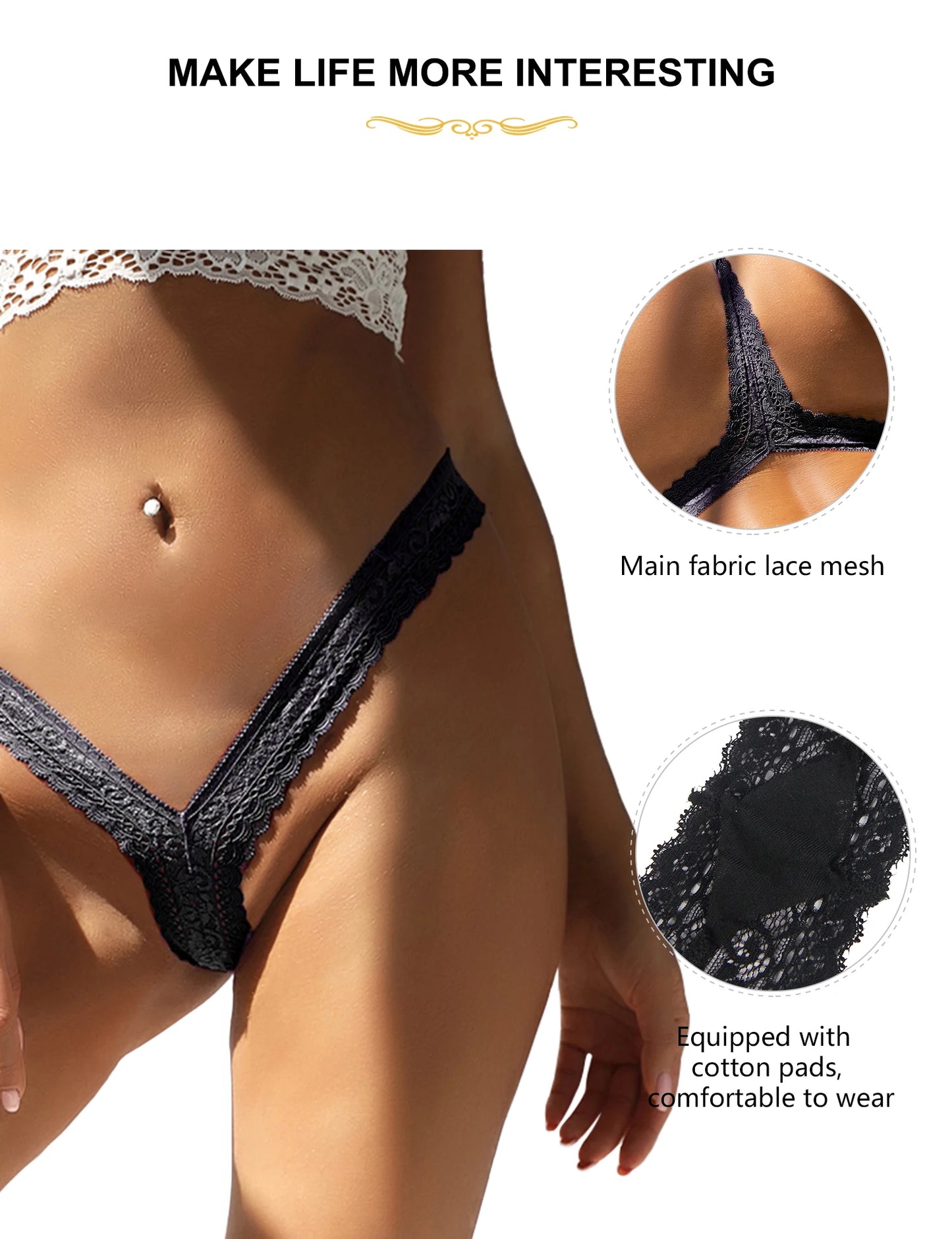 Women Lace Thongs Seamless Panties Plus Size Female Underpants Underwear Low Rised Sexy Lingerie V Panty Ladies G String Bragas