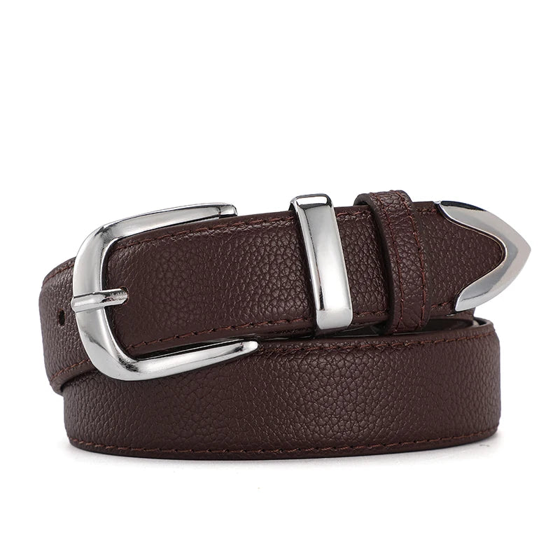 New Women Leather Belts High Quality Fashion Best Matching Dress Jeans Belts for Lady Women's Dress Luxury Designer Brand LB2146