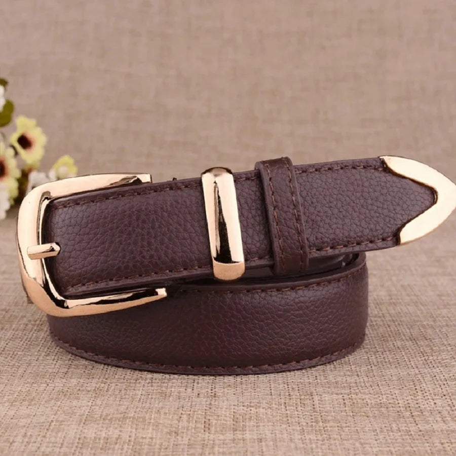 New Women Leather Belts High Quality Fashion Best Matching Dress Jeans Belts for Lady Women's Dress Luxury Designer Brand LB2146